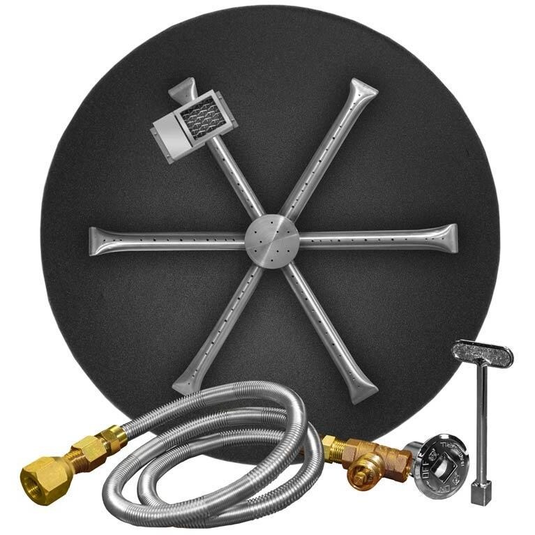 Firegear 44 Inch G90 Series Flat Disc Burning Spur Natural Gas Fire Firegear 44 Inch G90 Series Flat Disc Burning Spur Natural Gas Fire Pit Burner Kit Thermocouple Manual Safety Ignition Bbq Guys