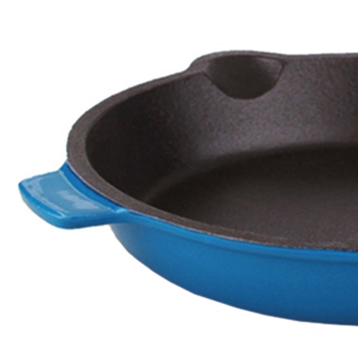 BergHOFF 10-in Neo Cast Iron Fry Pan - Blue - Inside - Detail thumbnail