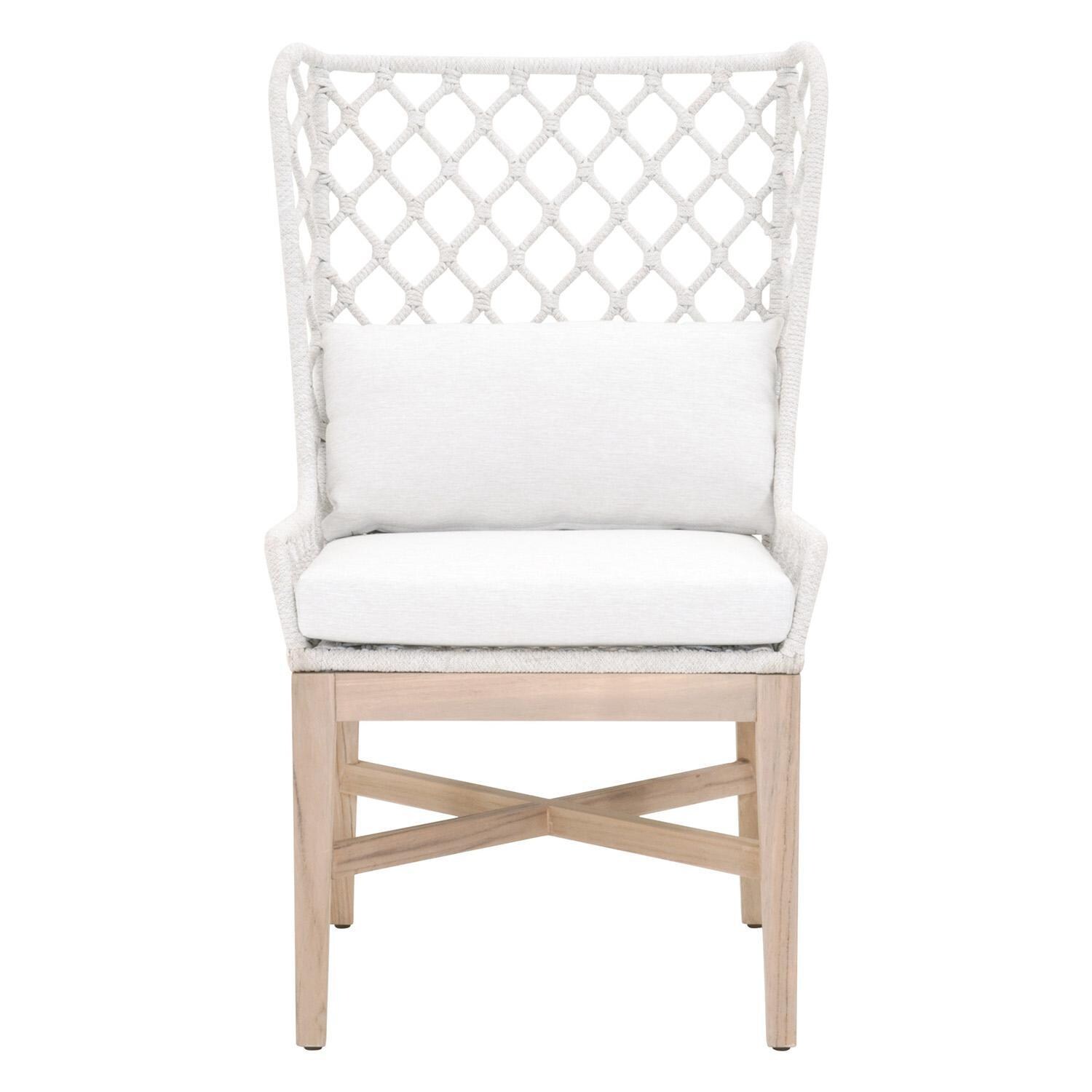 Lakeview Costa Brook Woven Rope Dining Wing Chair in White Speckle thumbnail