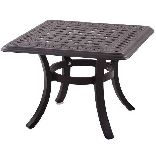 Darlee Series 88 24-in Cast Aluminum End Table in Antique Bronze - White Background thumbnail