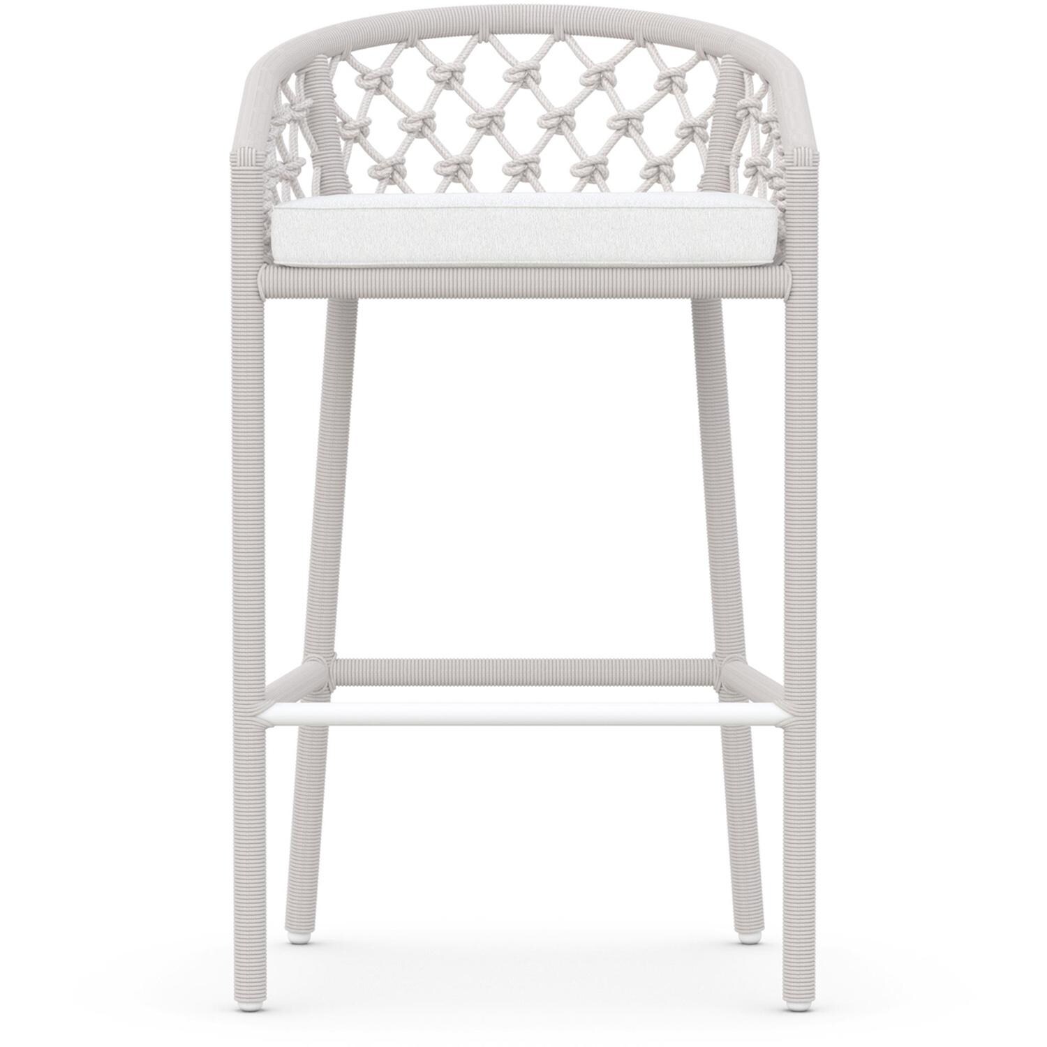 Azzurro Living Amelia Woven Rope Bar Stool in Sand/Cloud - Front - White Background thumbnail