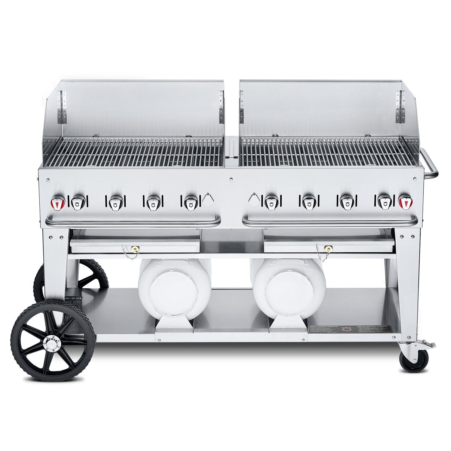 Crown Verity CV-CCB-60WGP 60-Inch Club Series Grill Windguard Package W/Horizontal Tanks thumbnail