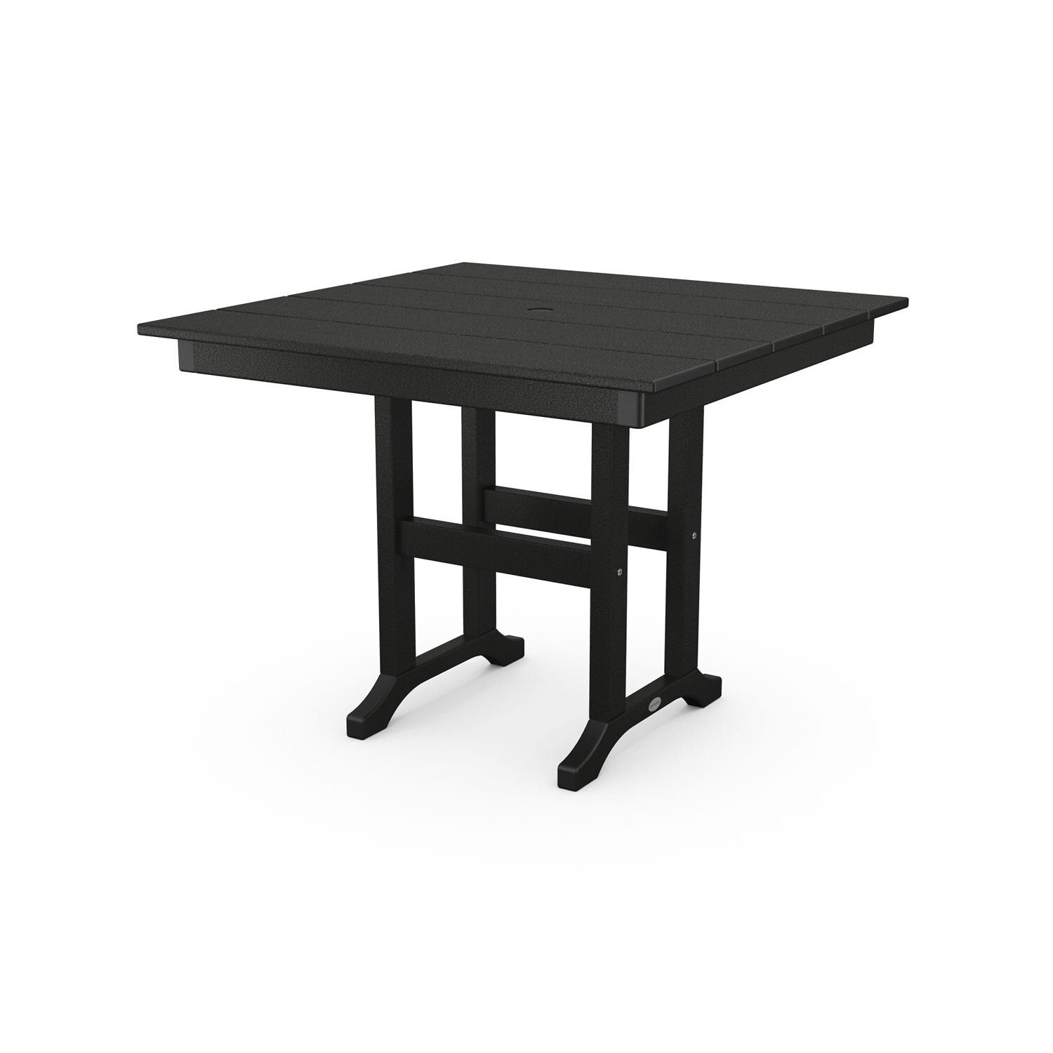 POLYWOOD 37-Inch Farmhouse Dining Table - Black image