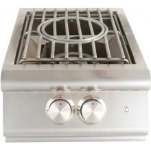 Blaze LTE Built-In Natural Gas High Performance Power Burner W/ Wok Ring & Stainless Steel Lid - BLZ-PBLTE-NG image