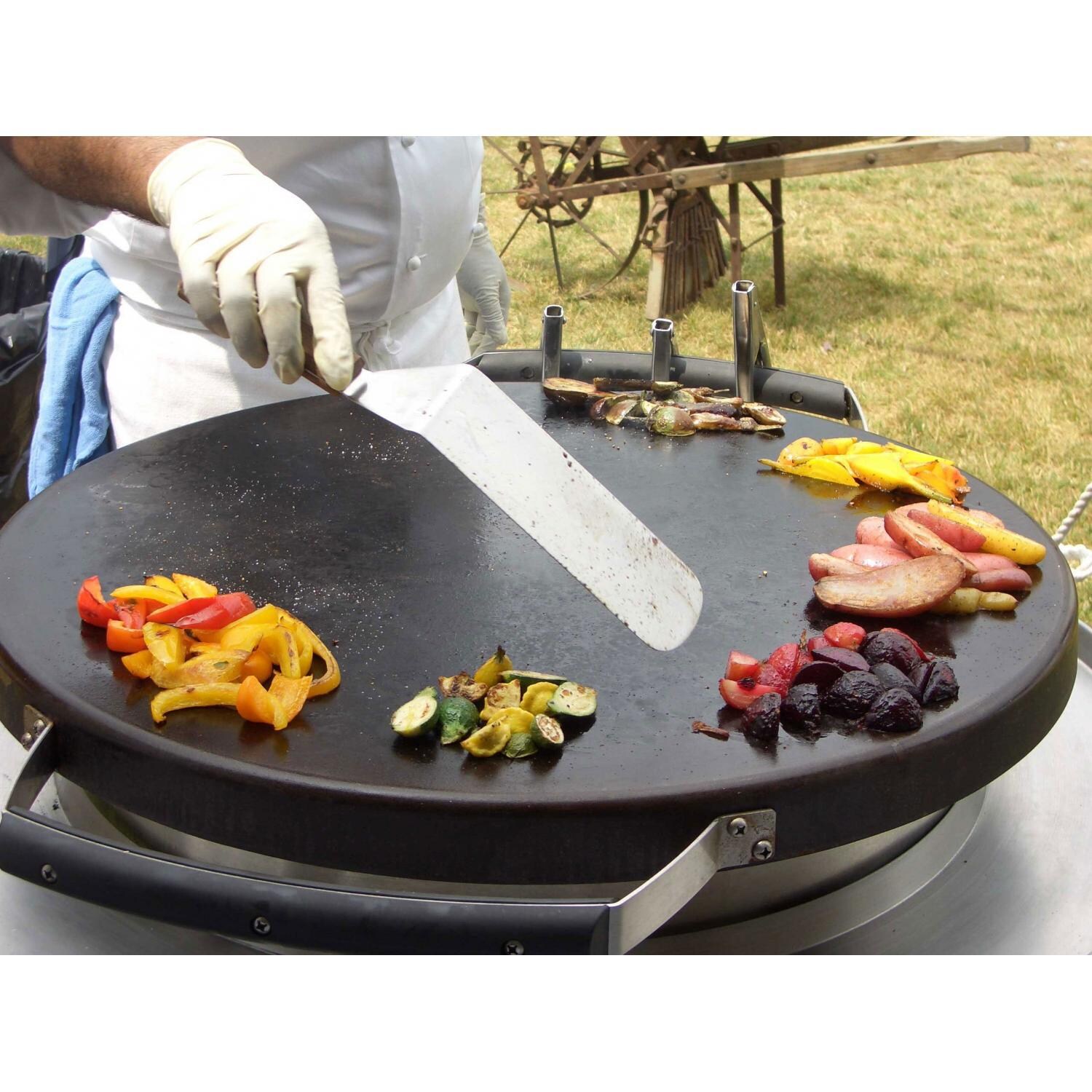Evo Professional Classic Wheeled Cart Flattop Gas Grill - Cooking thumbnail