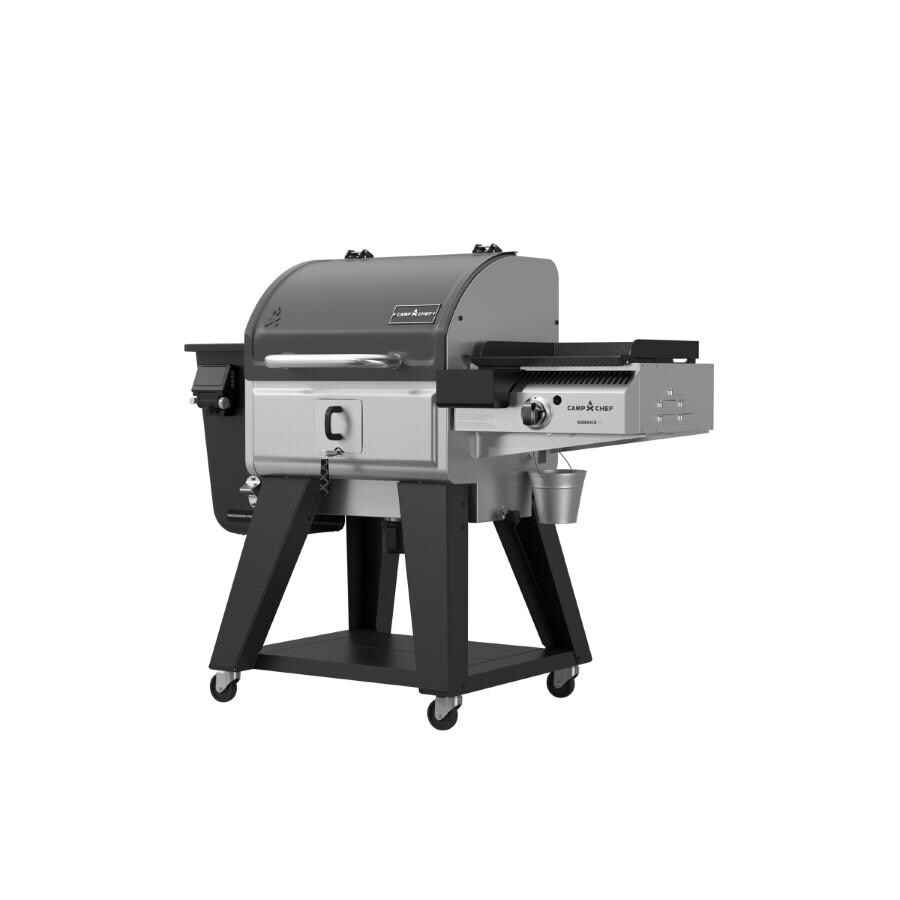 Camp Chef PG24WWSB + PG14 Woodwind Pro WiFi 24-Inch Pellet Grill With Propane Sidekick Griddle - Left thumbnail