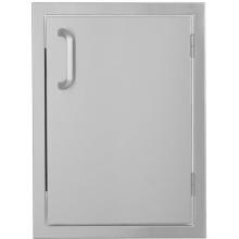 BBQGuys.com Kingston Series 17-Inch Stainless Steel Right-Hinged Single Access Door With Lock - Vertical