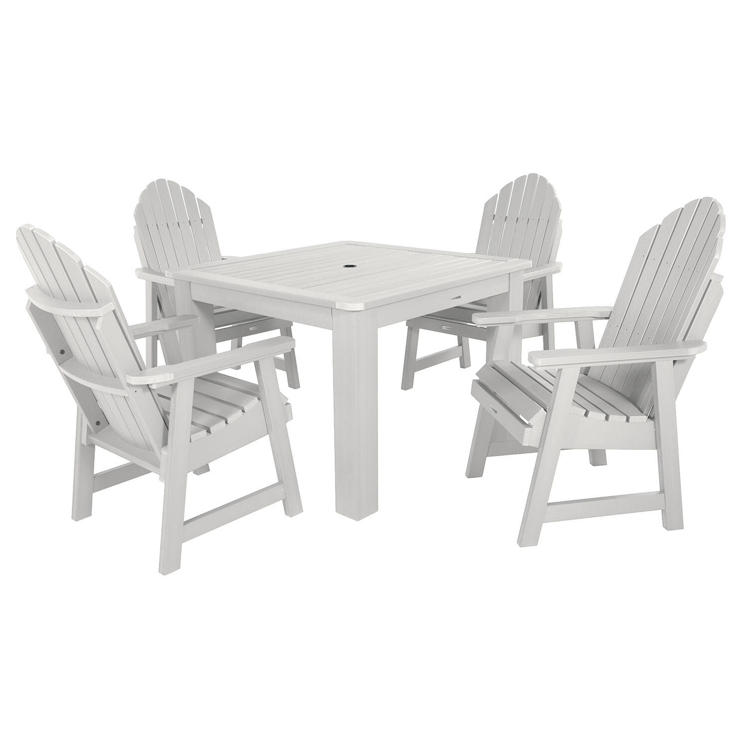 Dream Bay 5 Pc Square Dining Set in White By Lakeview Outdoor Designs thumbnail