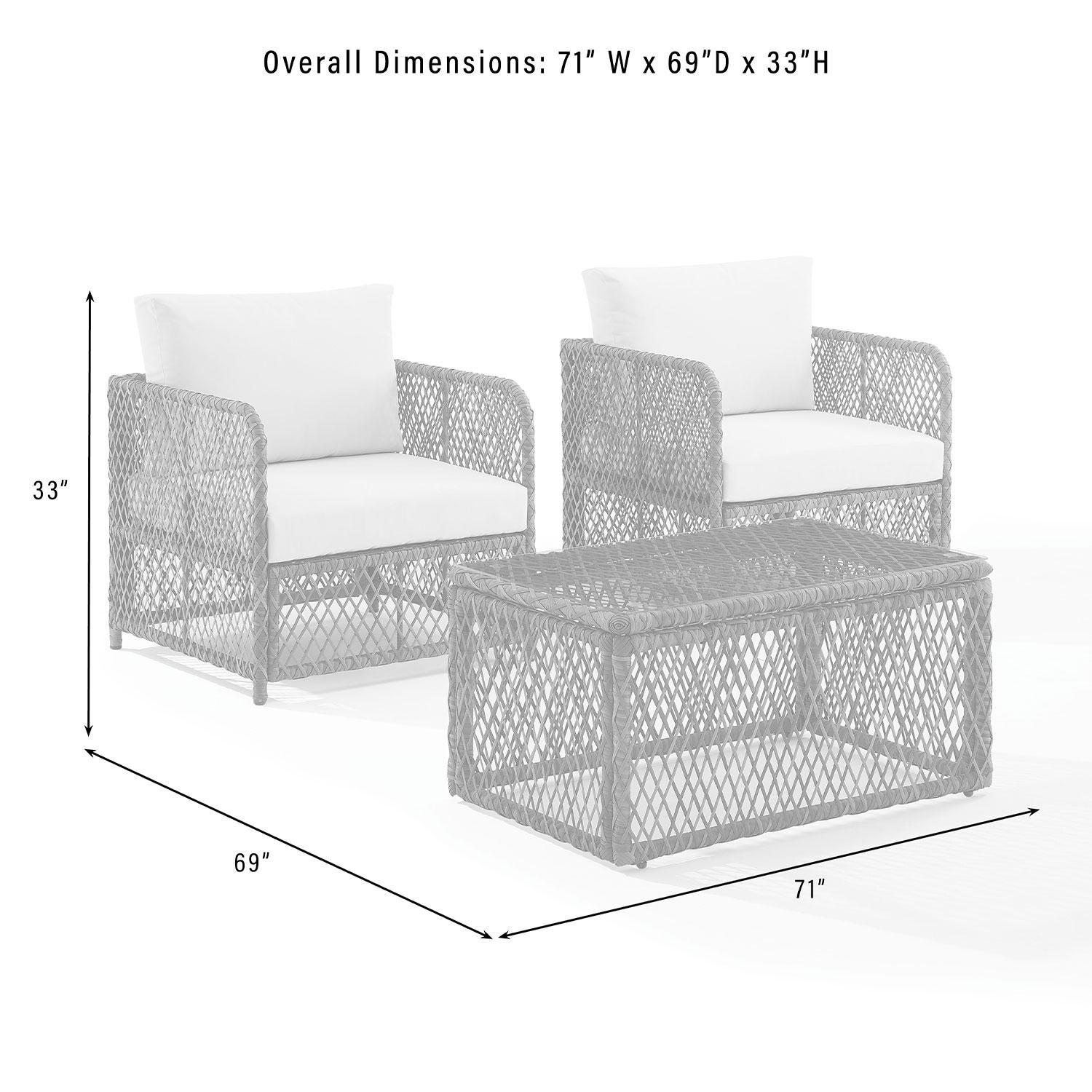 WestCay 3 Pc Wicker Club Chair Seating Set by Ultimate Patio - Dimensional thumbnail