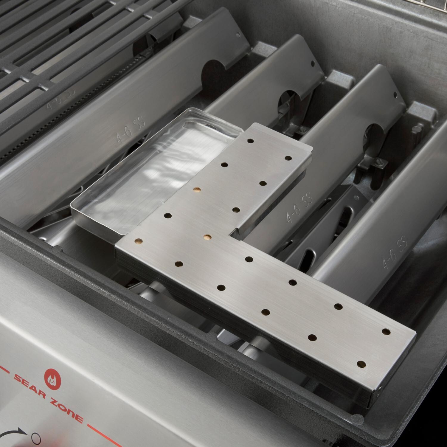 Weber GENESIS 37913501 SI-E-330 Special Edition Natural Gas Grill with Sear Burner & Smoker Box - Black - Smoker Box & Water Pan thumbnail