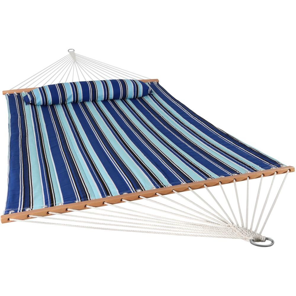 Sunnydaze Decor Quilted Double Hammock w/ Pillow - Catalina Beach - LY-QFH-CB