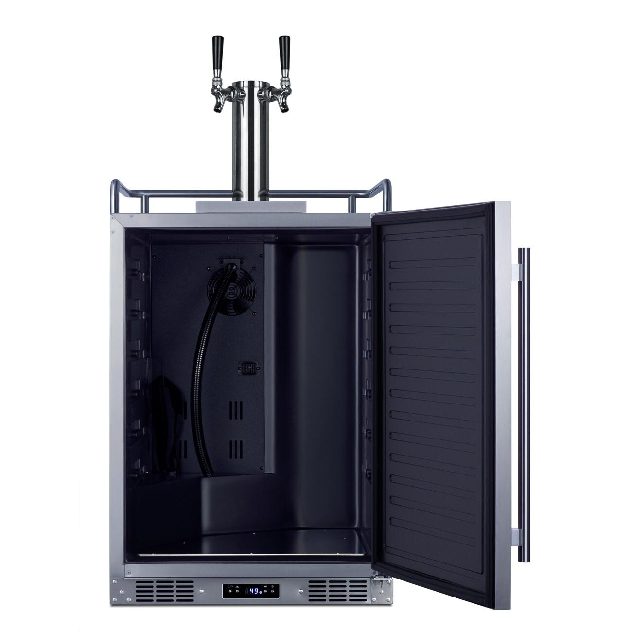 Summit SBC682WKDTWIN Commercial Outdoor Rated Double Tap Wine Dispenser / Kegerator - Open thumbnail