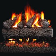 Peterson Real Fyre 24-Inch Post Oak Gas Log Set With Vented Natural Gas ANSI Certified G46 Burner - Variable Flame Remote image