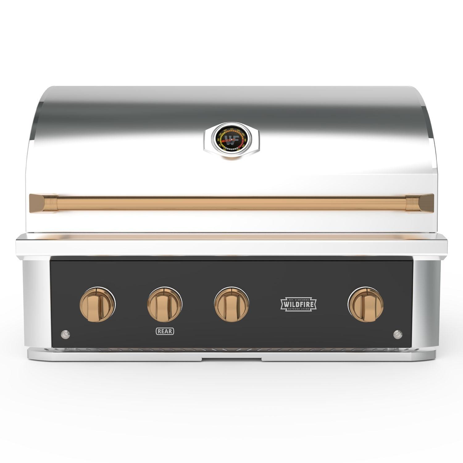 Wildfire Outdoor Living Wildfire Ranch Pro 36-in 3 Burner Black 304 SS Natural Gas Grill w/ Brushed Bronze Handle & Knobs