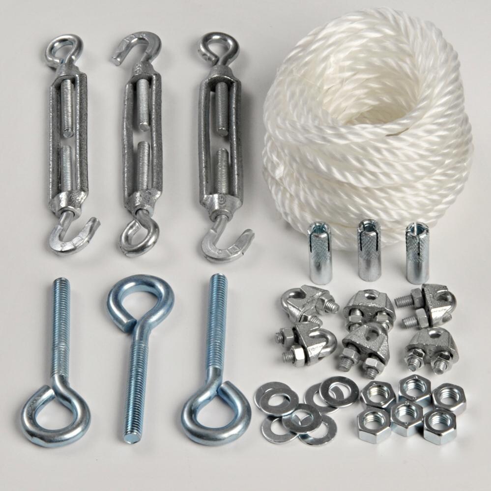 ShadeLogic Sun Shade Sail Heavy Weight 16 Foot Triangle - Sand Hardware thumbnail