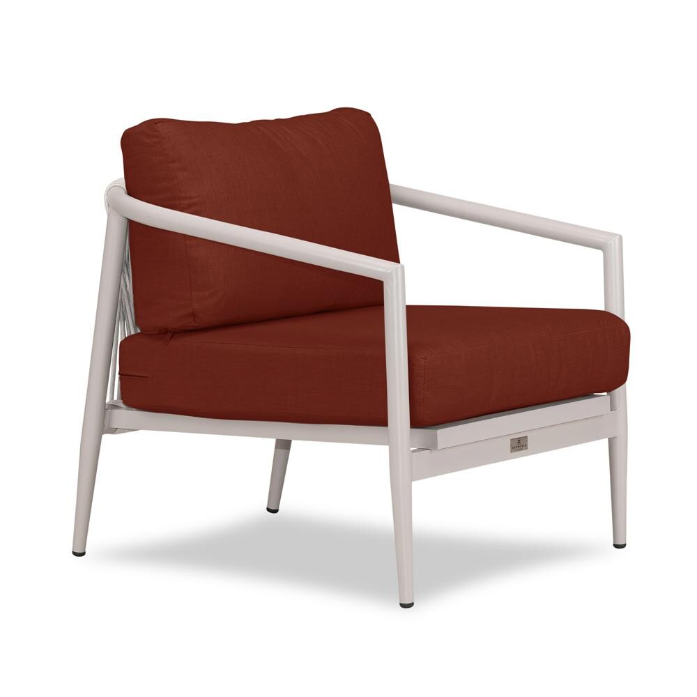 Lakeview Midnight Cove Aluminum Club Chair in Urban Stone/Carrera/Canvas Henna - Angled - White Background thumbnail