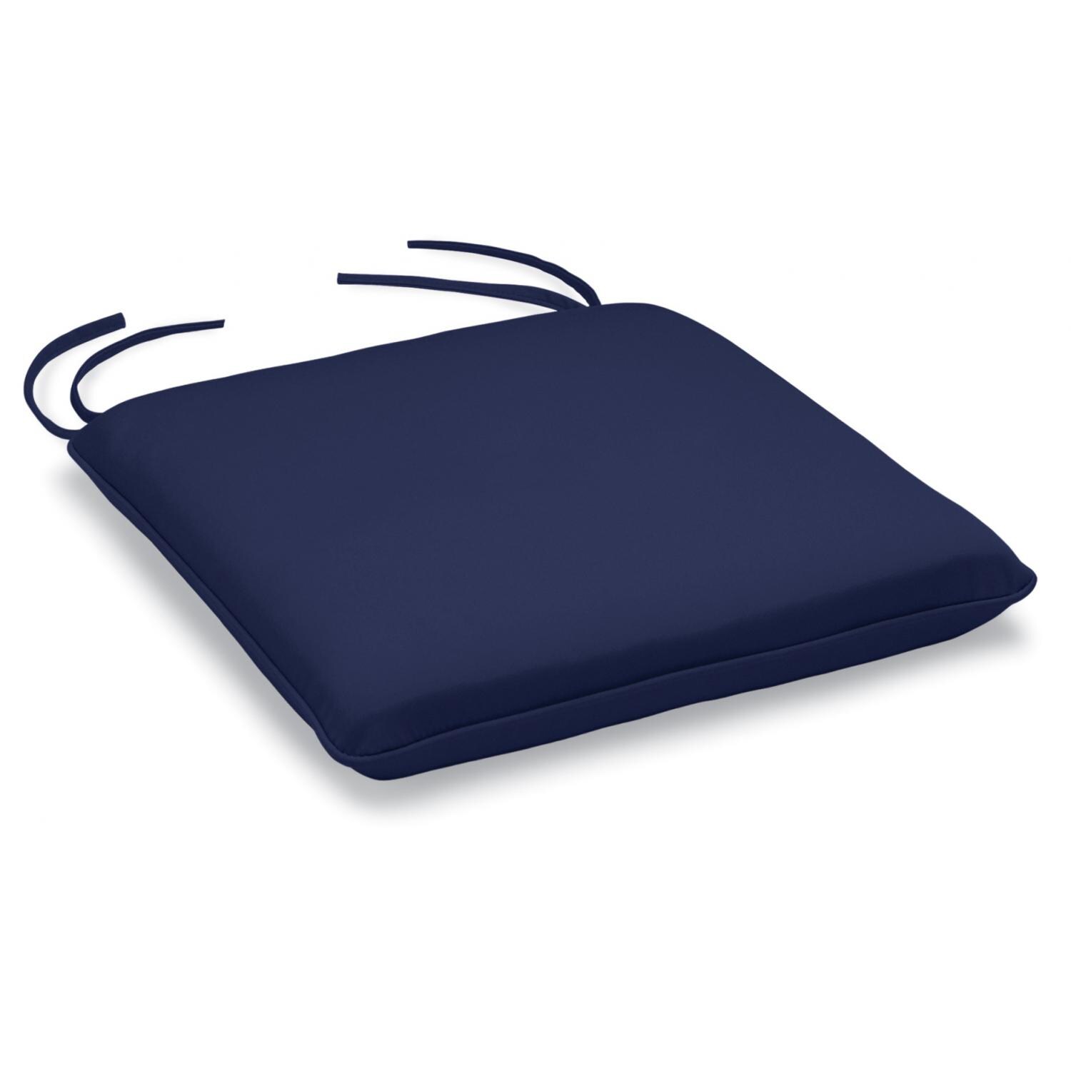 Islay Medium Outdoor Replacement Bar Stool Cushion By Oxford Garden - Sunbrella Navy Blue thumbnail