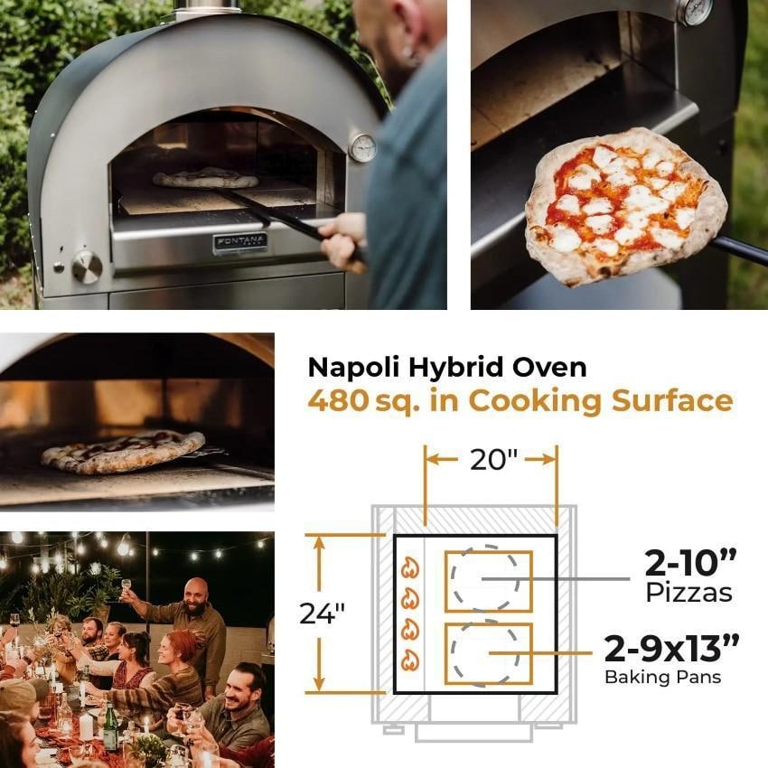 Fontana Forni Napoli Hybrid Pizza Oven - Stainless Steel - FTNAP