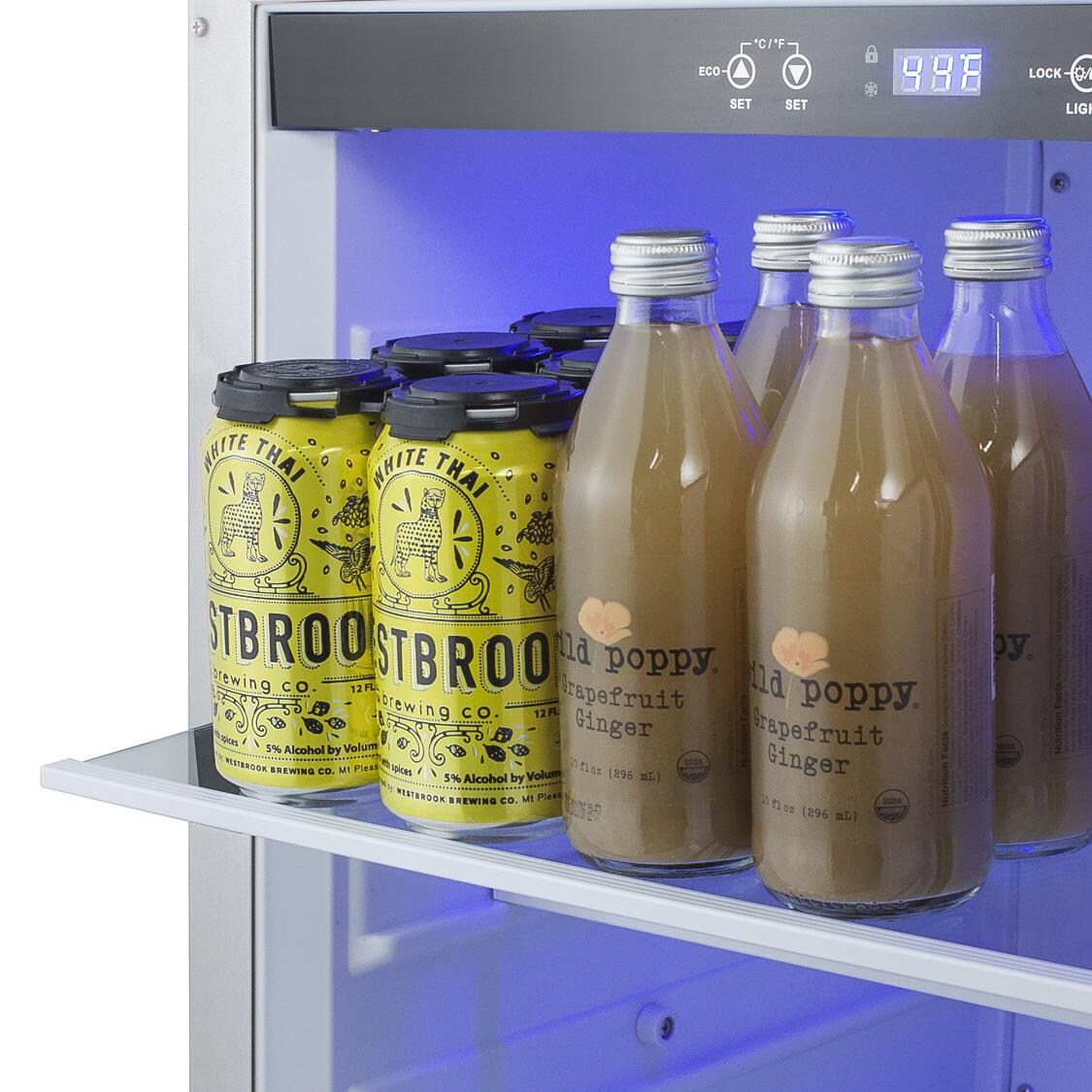 Summit SPR55OSADA ADA Height 24 Inch 4.2 Cu. Ft. Built-In Outdoor Refrigerator - Stainless Steel - Pullout Shelf - Detail thumbnail