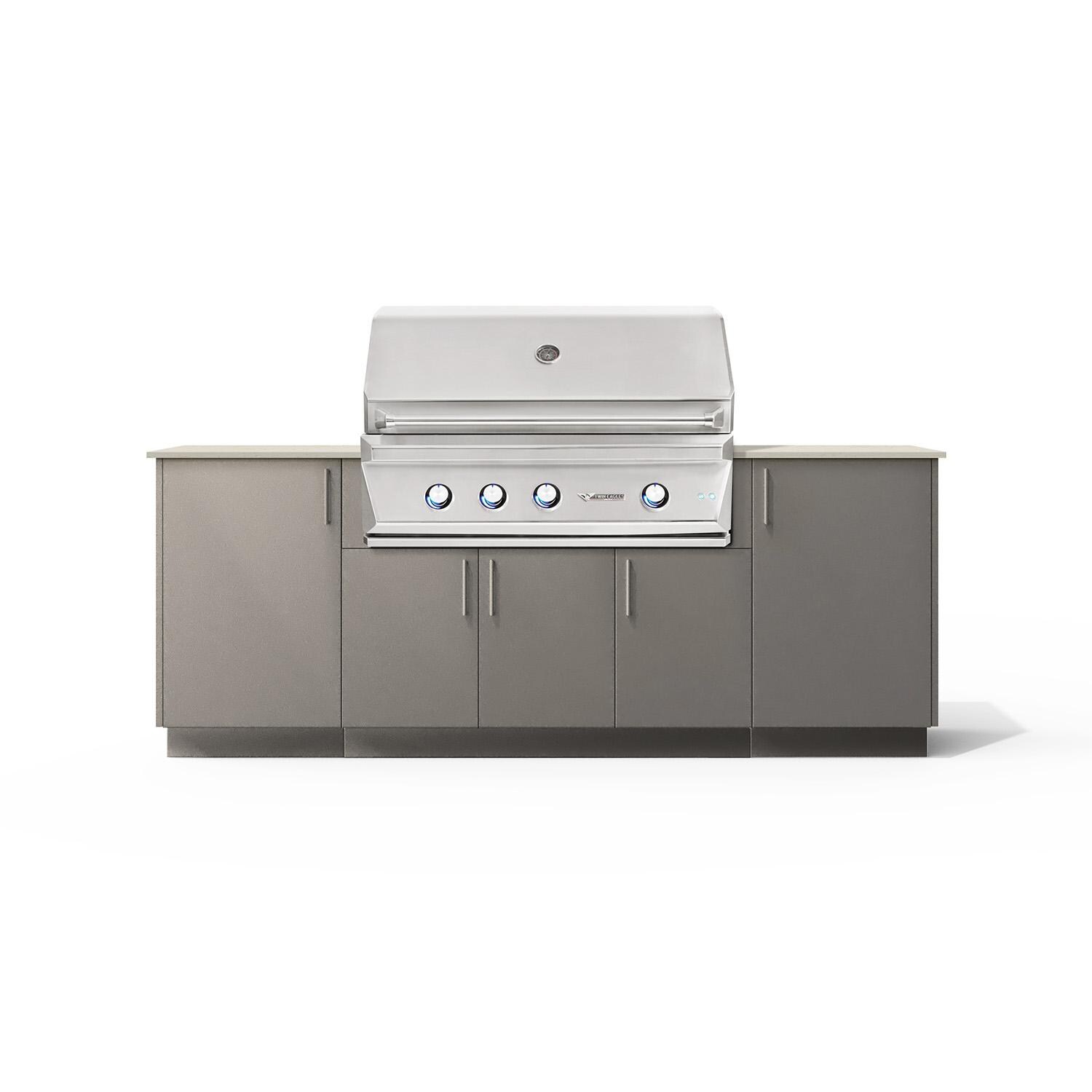 Urban Bonfire B-Sierra-42-TwinEagles-Danae-Clay Sierra 42 Outdoor Kitchen w/ Twin Eagles Propane Grill, Danae Countertop & Clay Finish thumbnail