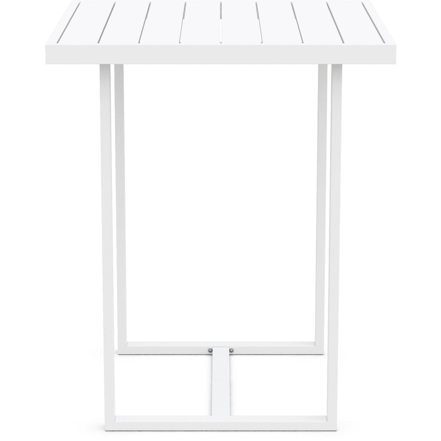 Azzurro Living Pavia 35 Inch White Aluminum Bar Table - Side - White Background thumbnail