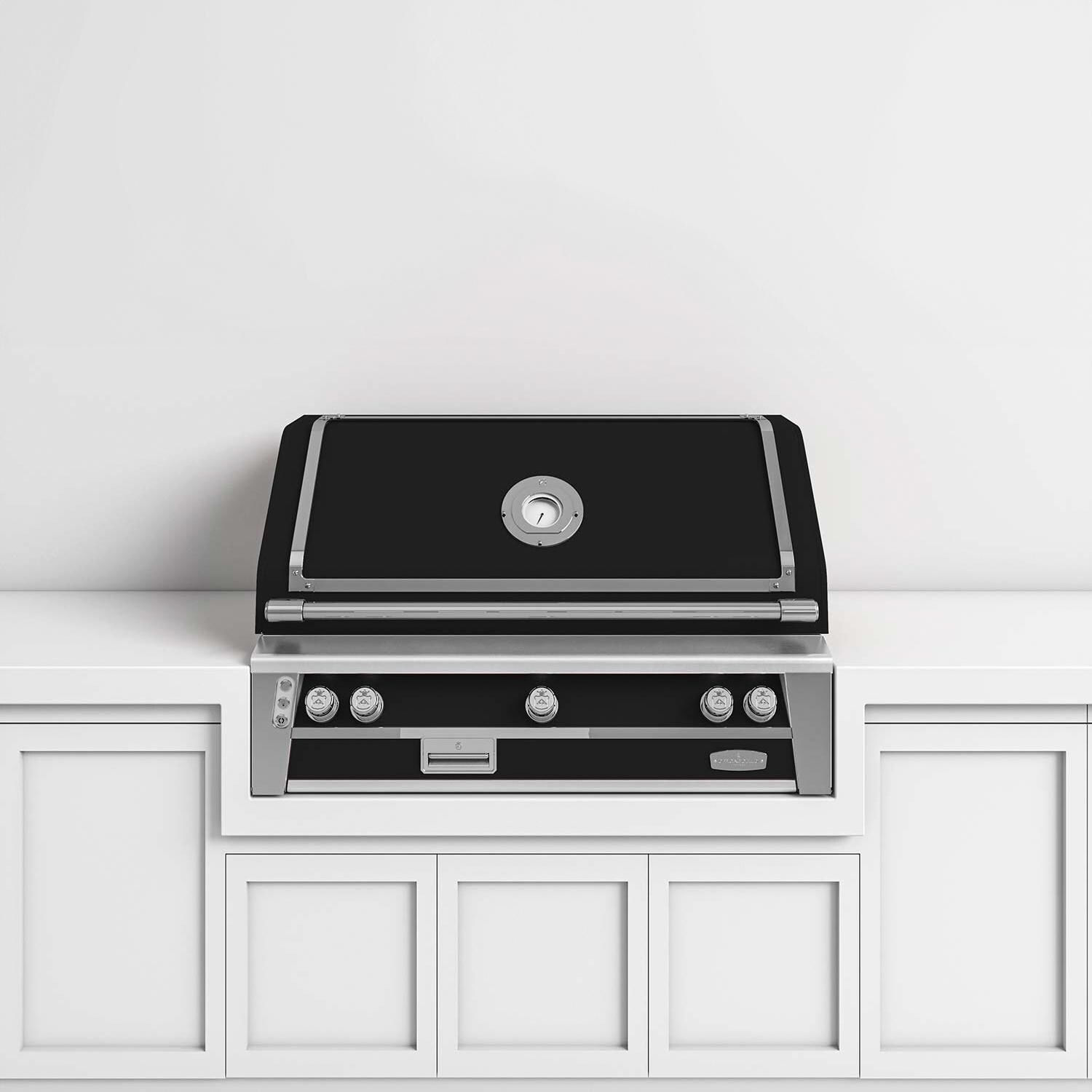 Officine Gullo BBQ42BI04 42-Inch OG Professional Propane Grill in Obsidian - White Background thumbnail