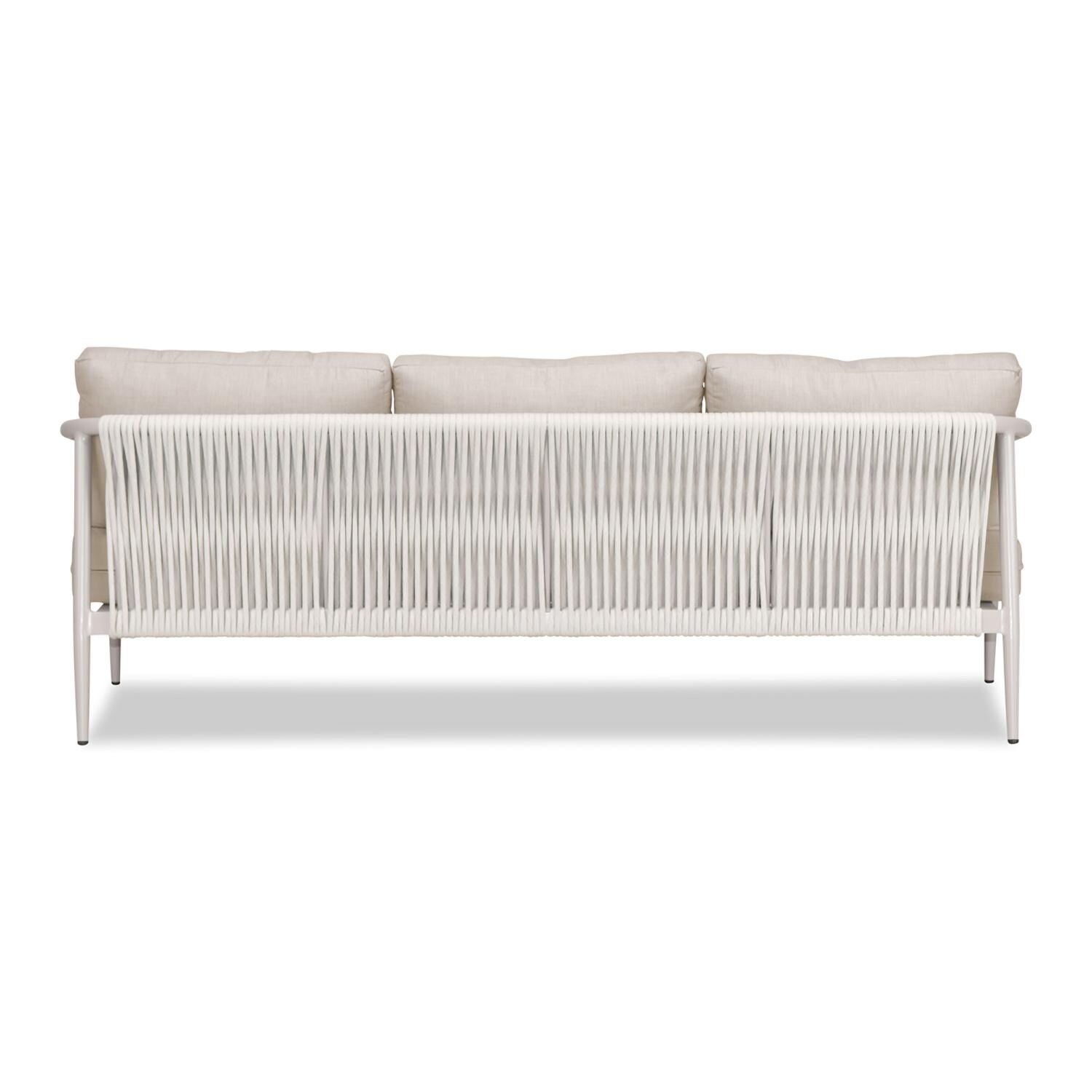 Lakeview Midnight Cove 3 Person Aluminum Sofa in Urban Stone/Carrera/Cast Silver - Back - White Background thumbnail