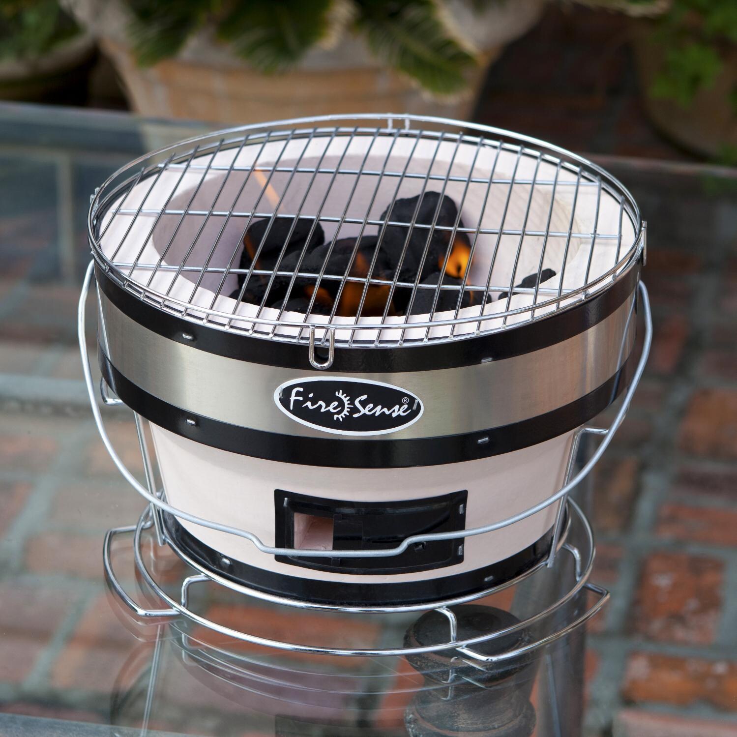 Fire Sense 11-Inch Small Yakatori Tabletop Charcoal Grill - 60449
