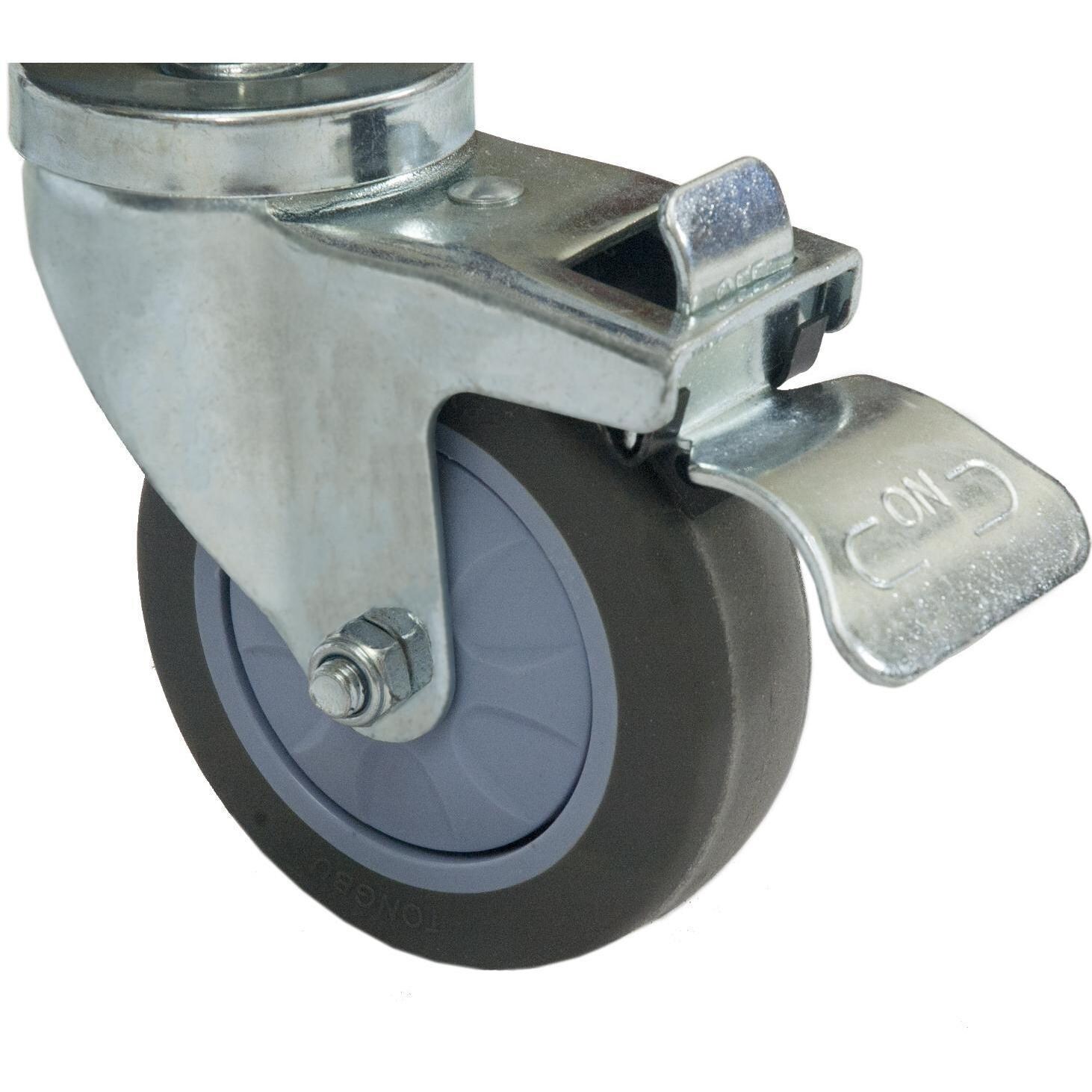 Primo PGCLGC All-In-One Oval Large 300 Ceramic Kamado Grill With Cradle, Side Shelves, And Stainless Steel Grates - Castor with Wheel Lock thumbnail