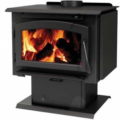 Napoleon 2300 Economizer Large Wood Burning Stove - Black