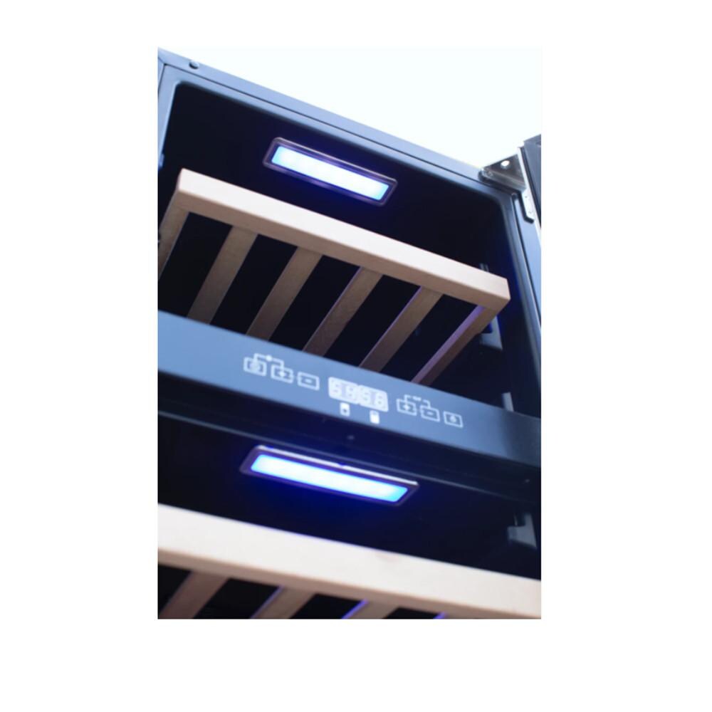 RCS RWC1 15-Inch 3.2 Cu. Ft. Outdoor Rated Stainless Steel Wine Cooler with Glass Window - Interior Blue LED Lights thumbnail