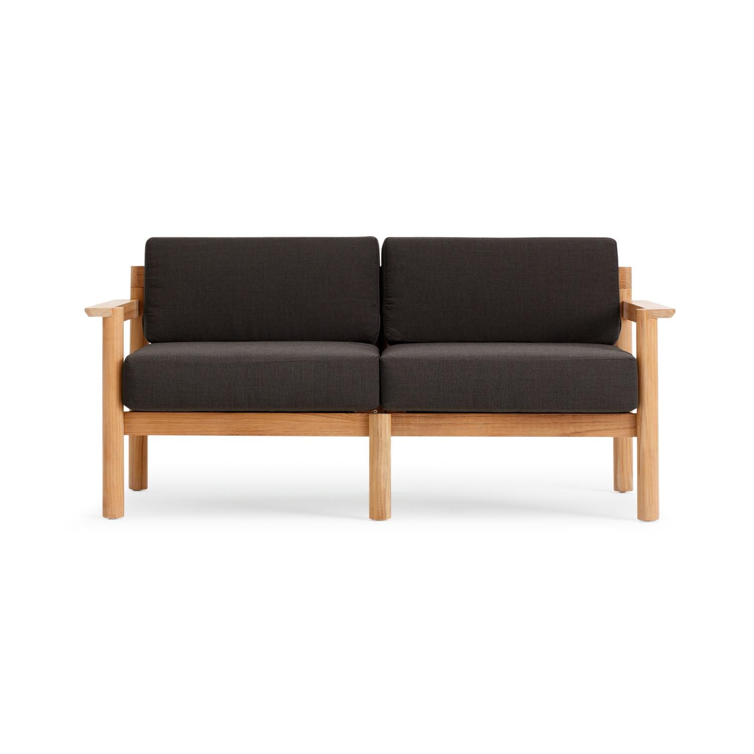 Neighbor HVN-LOVE-CO-2 Loveseat W/ Teak Arms - Front View thumbnail