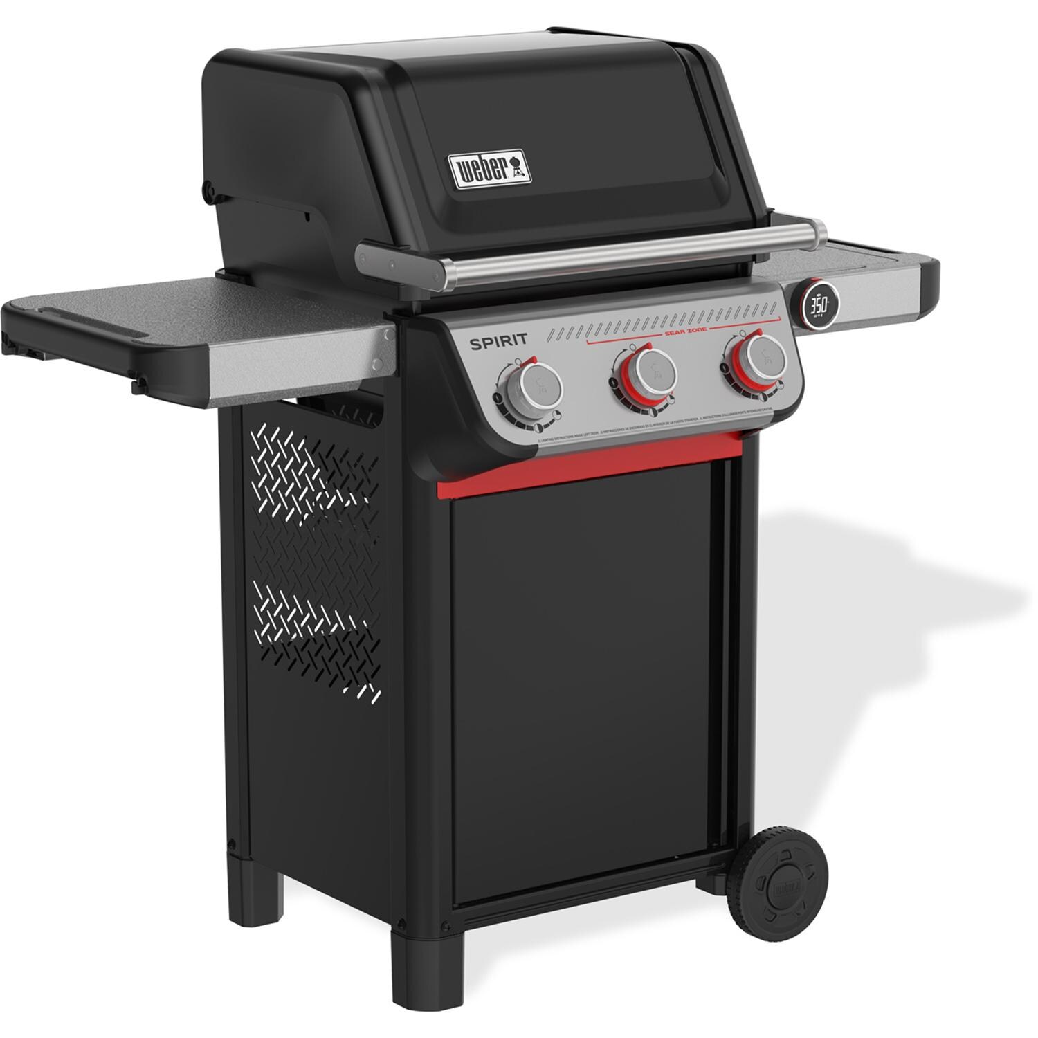 Weber Spirit EX-325 Smart Propane Gas Grill - Black - 1501843 - Angled Left - White Background thumbnail