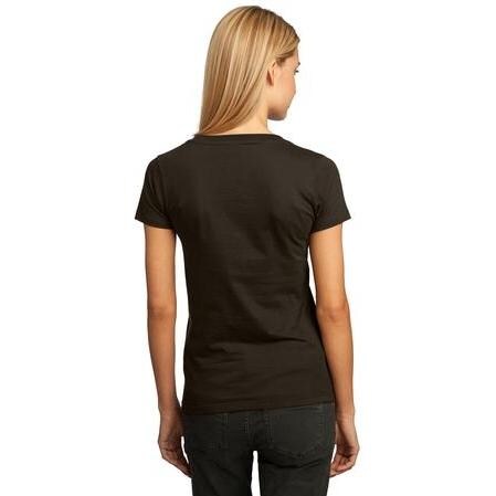 District Threads Ladies Perfect Weight V-Neck T-Shirt 4XL - Espresso