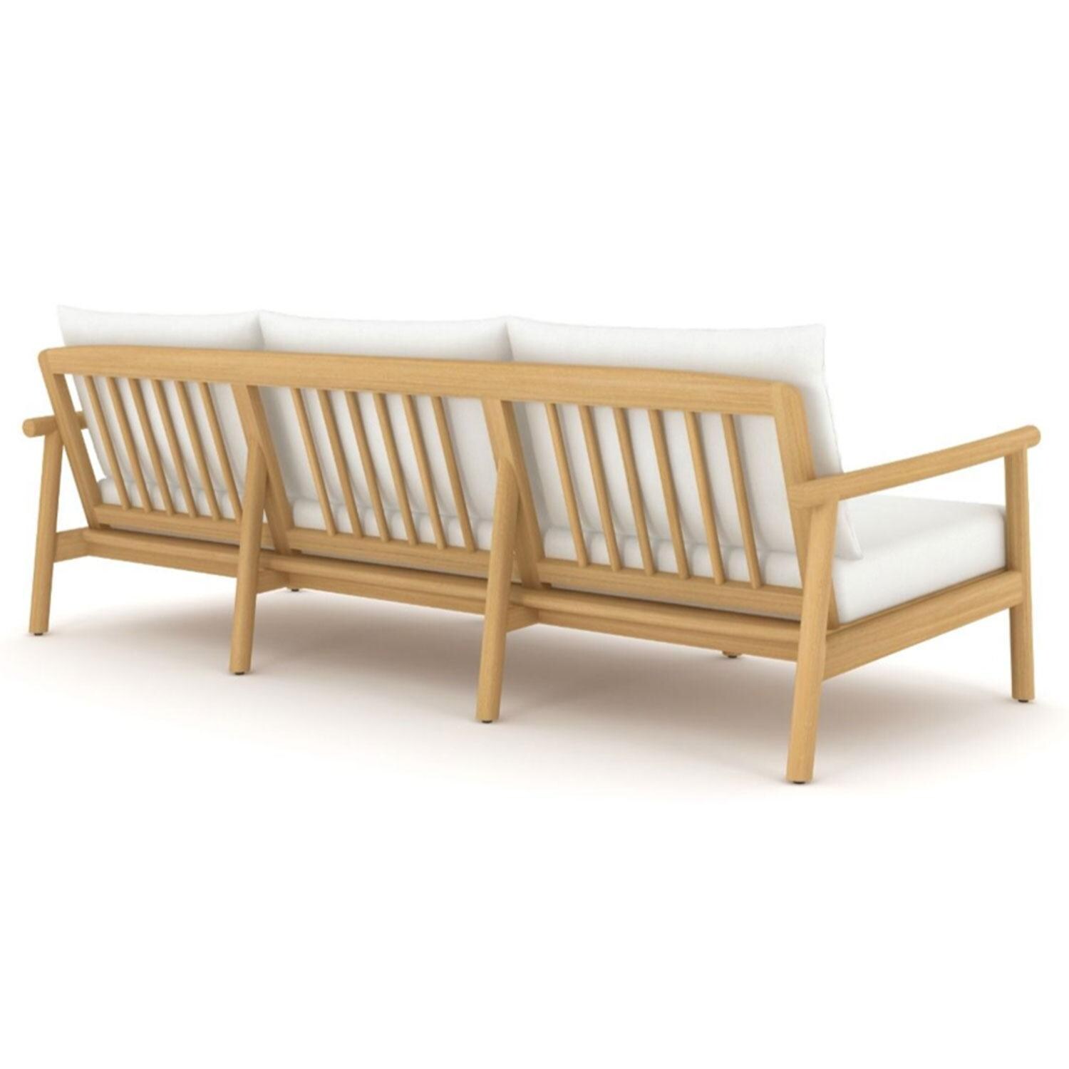 Sevilla Sofa w/ White Cushions by Royal Teak Collection - Rear View - White Background thumbnail