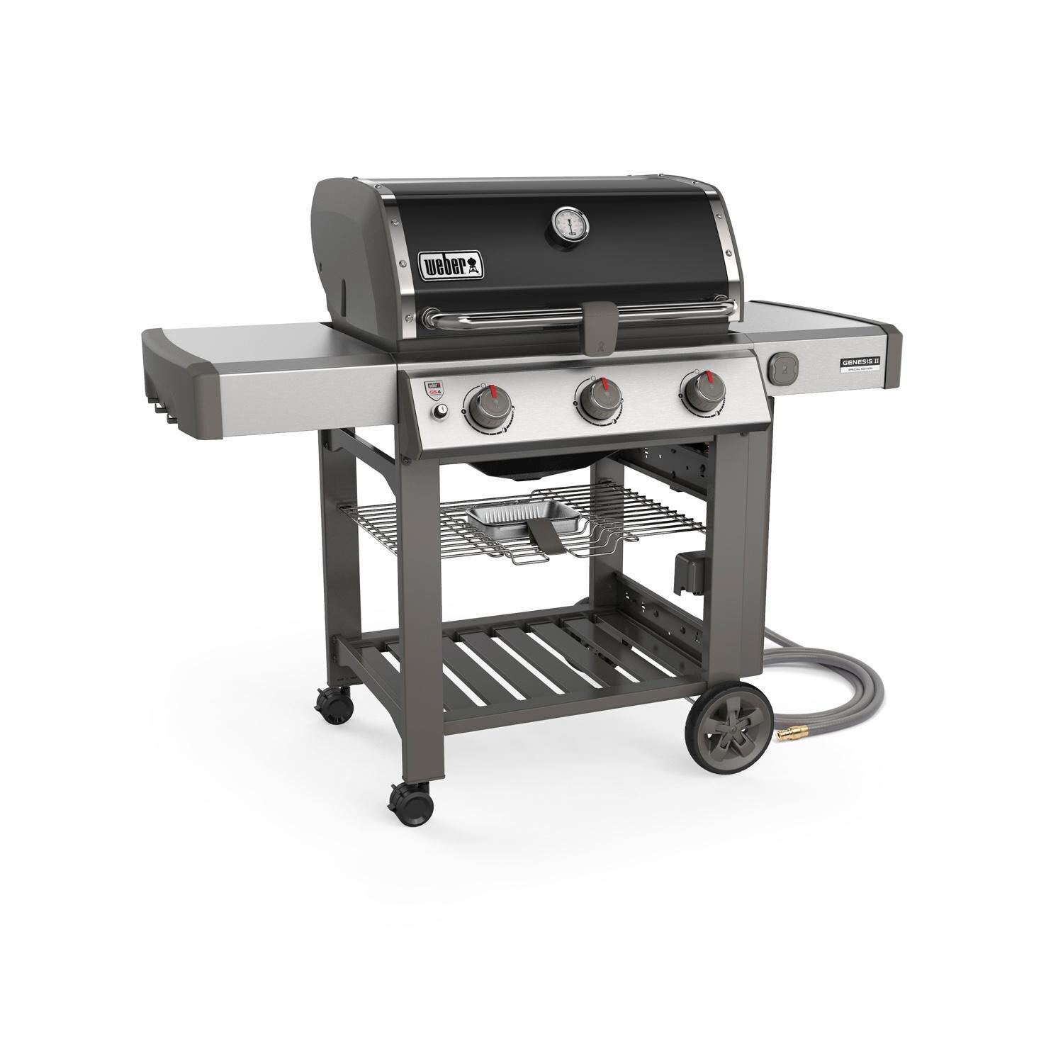 Weber Genesis II 66011201 SE-310 Special Edition Natural Gas Grill - Black (2019) - Left-Side Angled View thumbnail