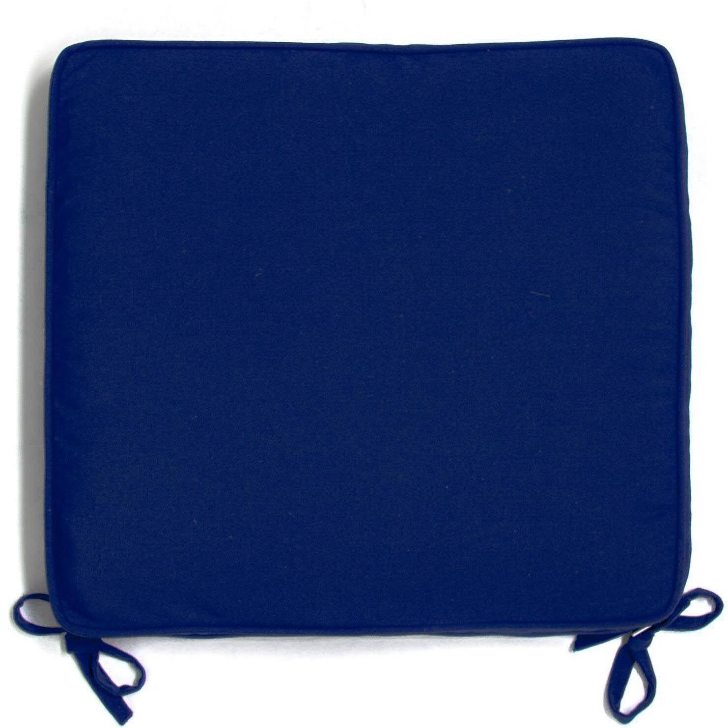 Sunbrella Canvas True Blue Large Outdoor Replacement Seat Cushion W