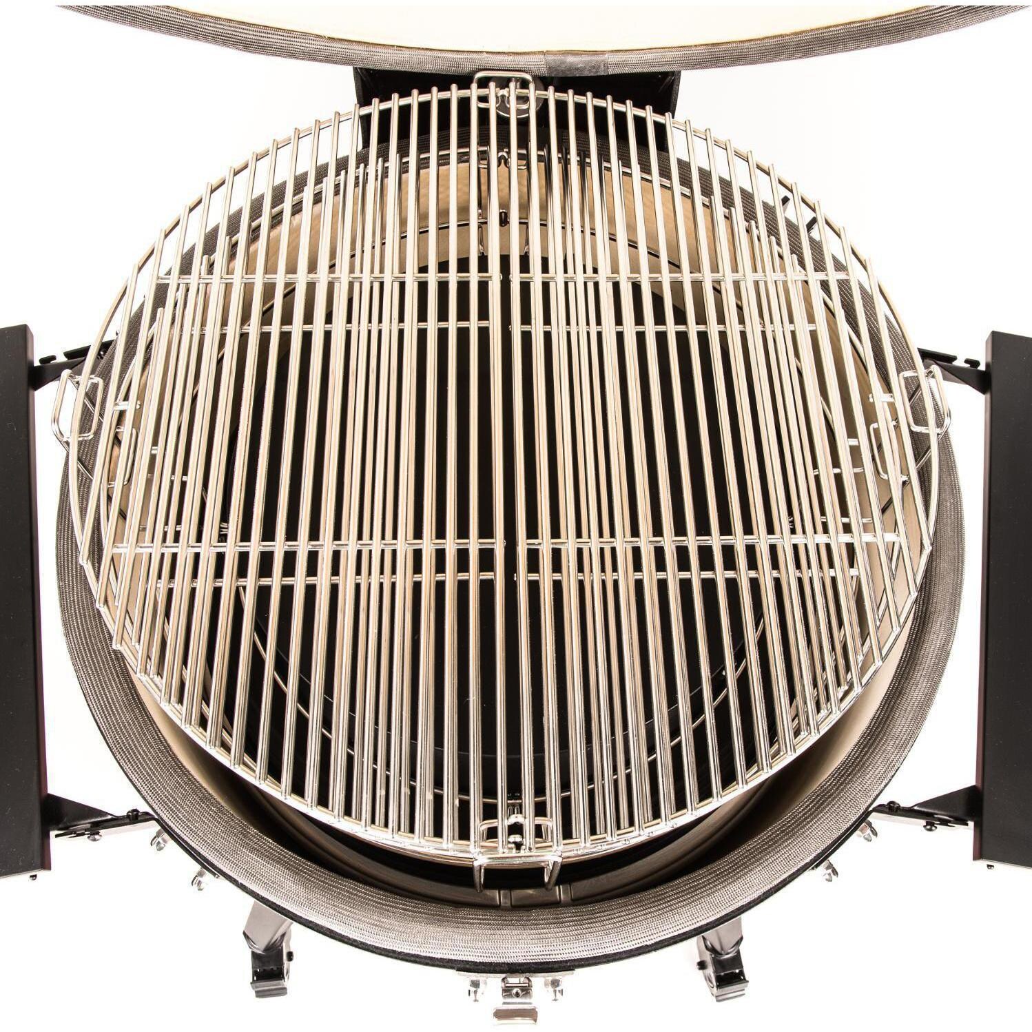 Kamado Joe Big Joe III 24-in Ceramic Kamado Grill Bundle - Divide & Conquer Grates - White Background
