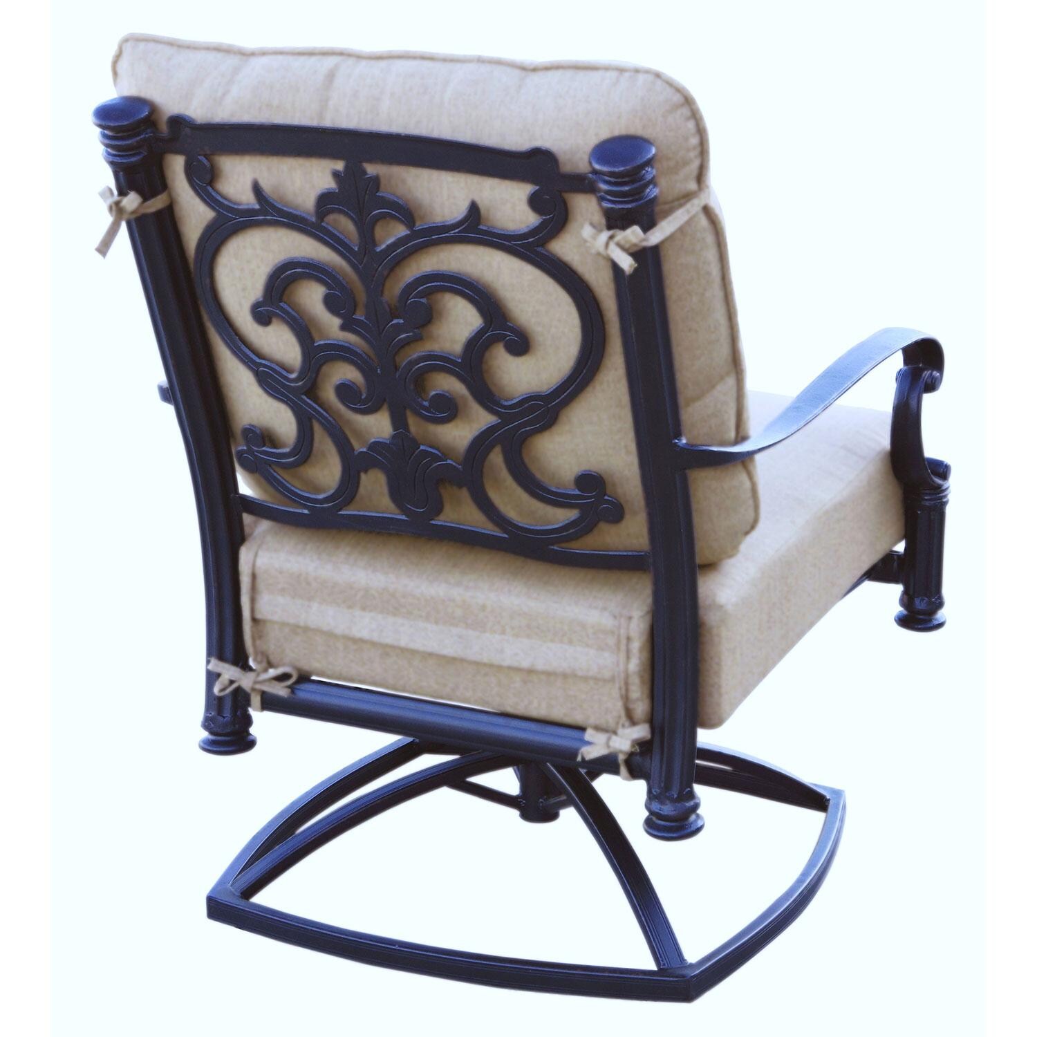 Darlee B/201016-3 / CUSHION Santa Barbara Deep Seating Patio Swivel Rocker Rear View - White Background thumbnail