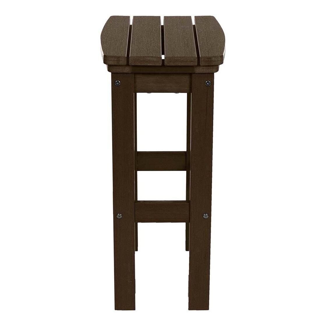 Hart Lane Polyresin Bar Stool in Weathered Acorn By Lakeview Outdoor Designs - Side - White Background thumbnail