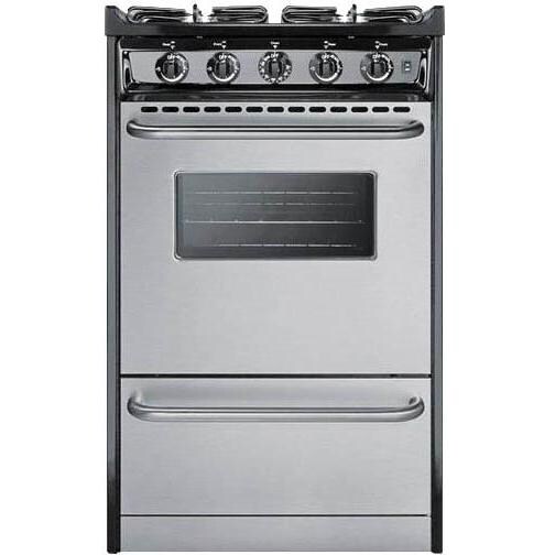 Summit Professional Series 20-Inch Freestanding Gas Range - Black - Front thumbnail