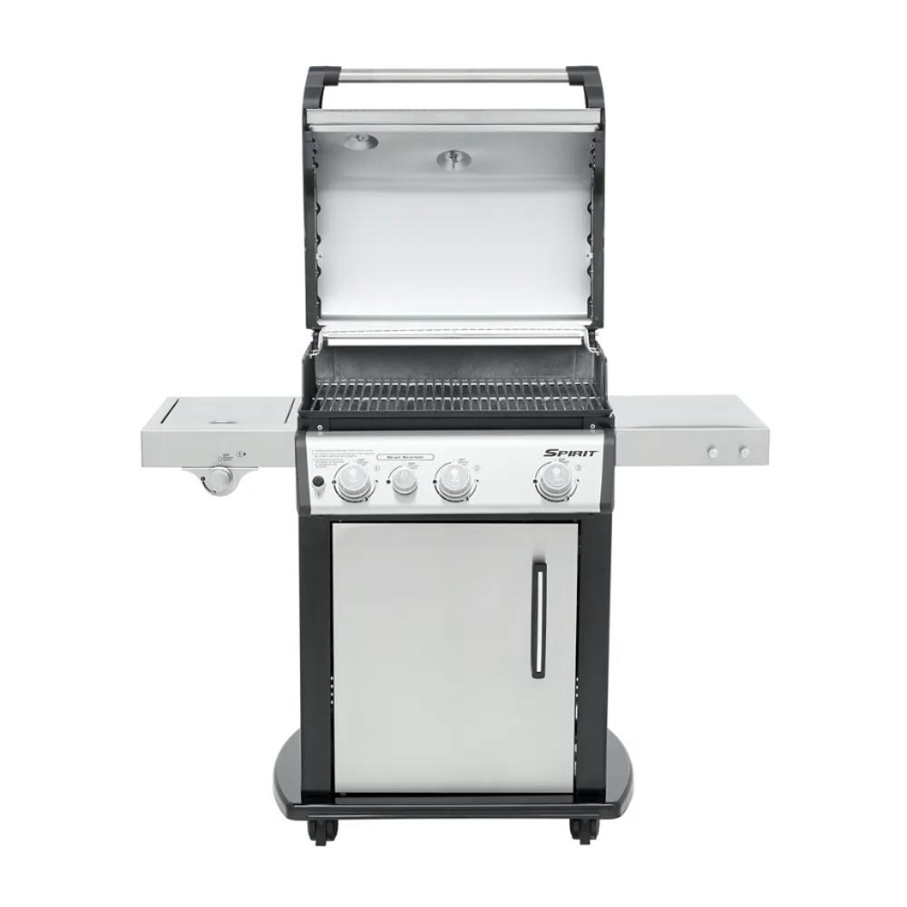 Weber - 46802101 - Spirit SP-335 Freestanding Propane Gas Grill W/ Sear Burner & Side Burner - Stainless Steel - Front Open thumbnail