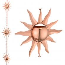 Sunburst 8 1/2 Ft Rain Chain By Good Directions - Pure Copper image