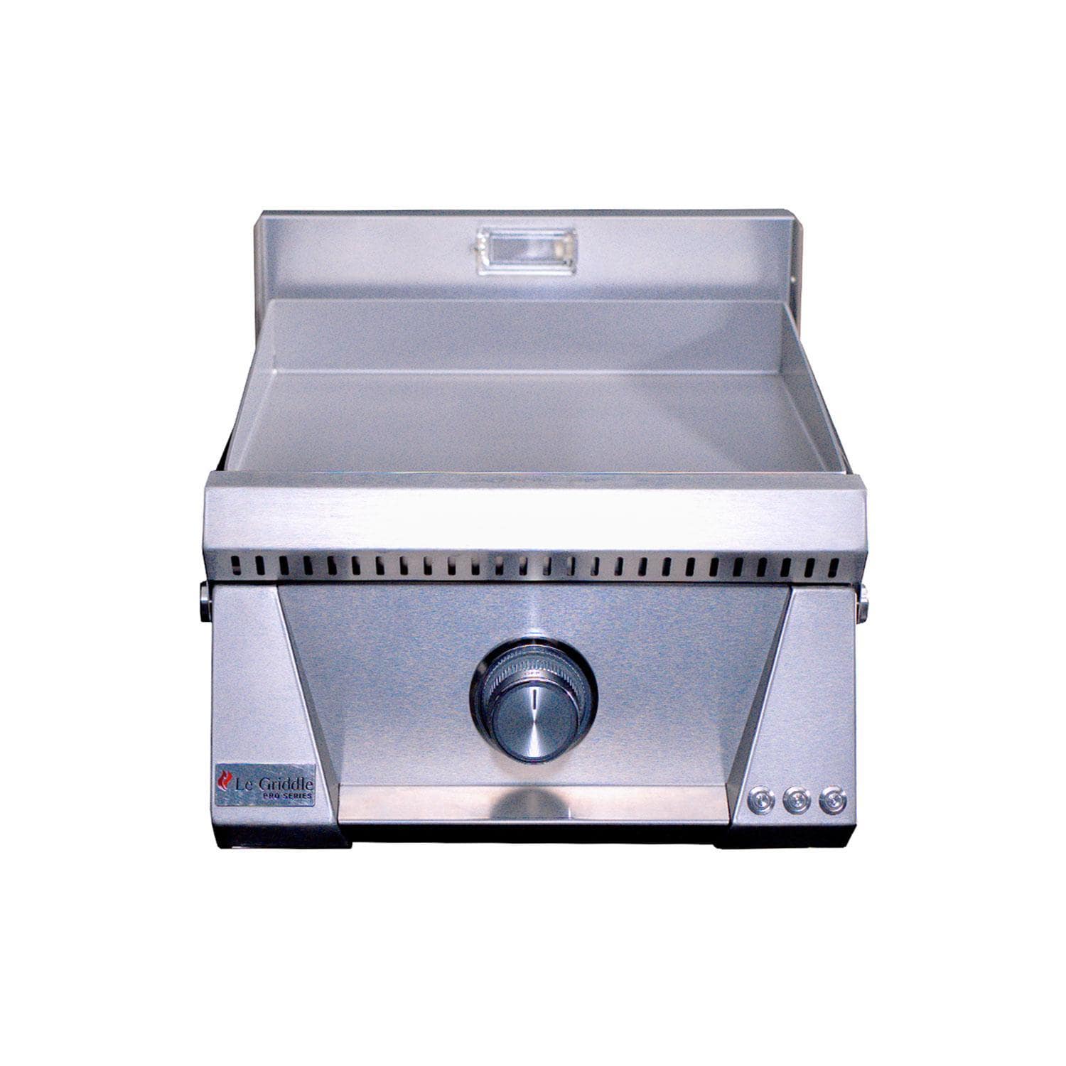 Le Griddle Pro Series 40 16-in Built-In Propane Flat Top Grill w/ 3mm Plate & Lid - Grill Front - White Background thumbnail