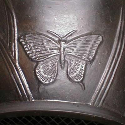 The Blue Rooster Butterfly Style Cast Aluminum Chiminea With Natural Gas Conversion Kit - Charcoal thumbnail