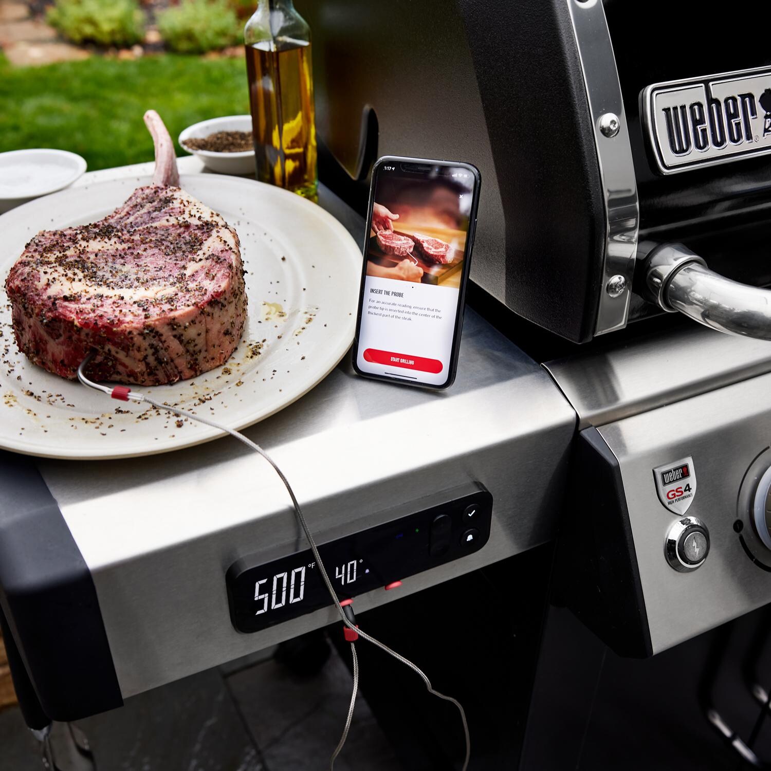 er Genesis II EX335 Natural Gas Smart Grill with Sear Burner & Side