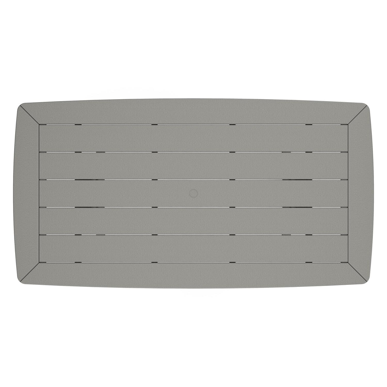 POLYWOOD PLB83-T2L1GY Nautical Trestle 38 X 73-Inch Bar Table - Top View thumbnail