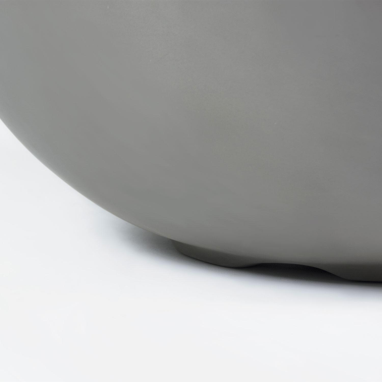 Elementi Lunar Bowl 42-in Natural Gas Concrete Fire Table in Light Grey - Bottom Support - Detail thumbnail