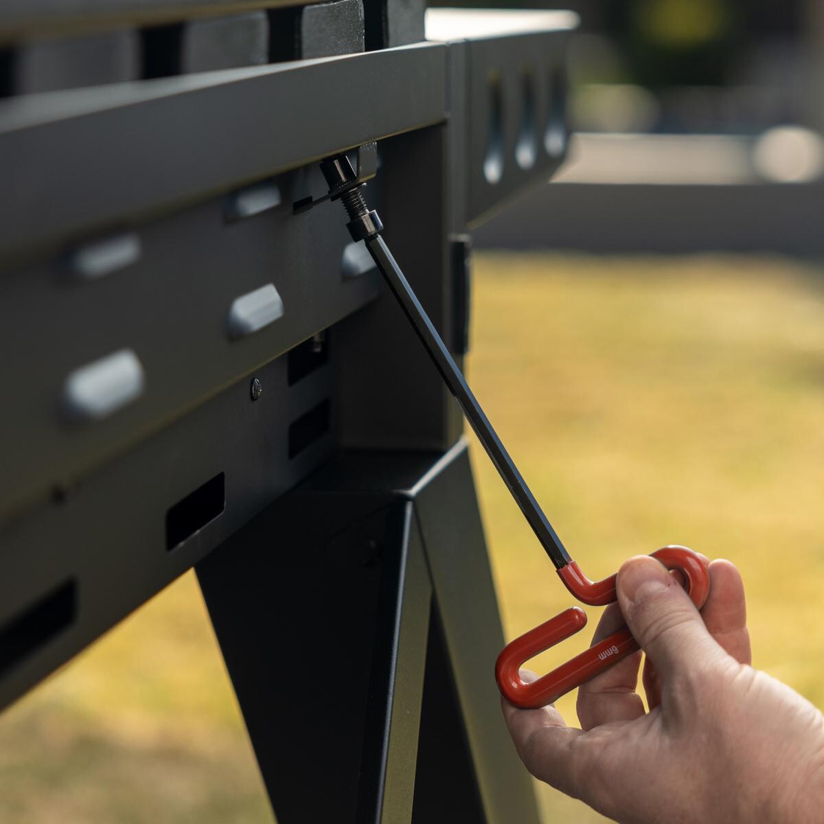 Camp Chef FTG36 36 Inch Gridiron Griddle - Leveling Adjustment - Detail thumbnail