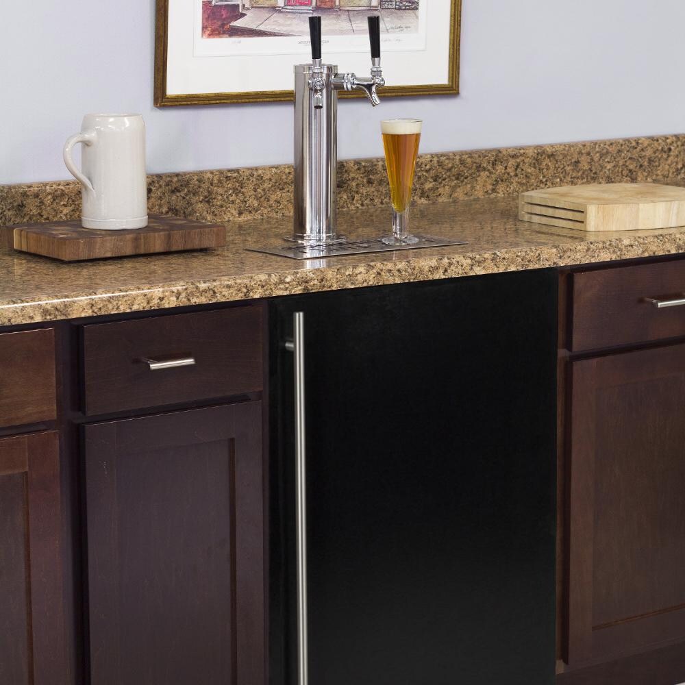 Marvel - ML24BNS2RB - Right Hinge Built-In Dual Tap Beer Dispenser - Black - Built In thumbnail